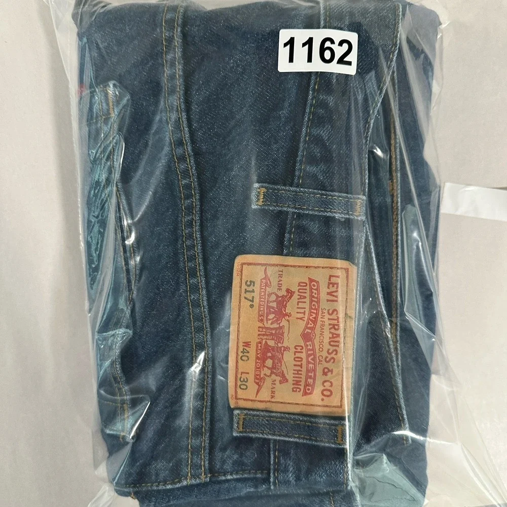 Levis 517 Jeans Mens 40x30 Blue Denim Bootcut Fit Medium Wash Red Tab Cotton y2k